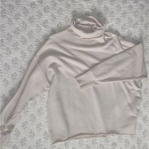 Women's Cream Turtleneck Sweater